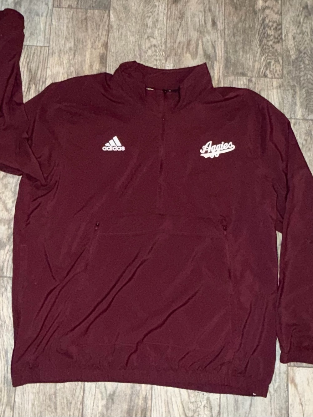 Adidas Texas A&M Aggies Quarter Zip Pullover Jacket XL